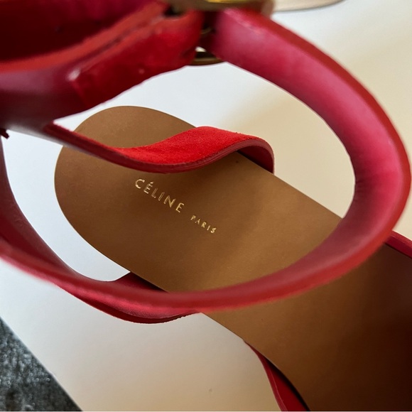 Celine red wedges in pristine condition!!! - Picture 6 of 6